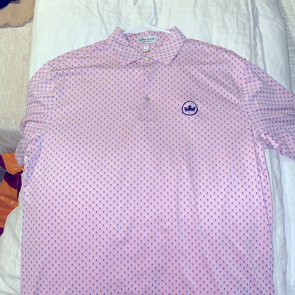 Peter Millar golf polo sz M PGA TOUR LOGO